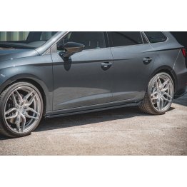 Накладки сплиттеры на пороги на Seat III Cupra / FR рестайл